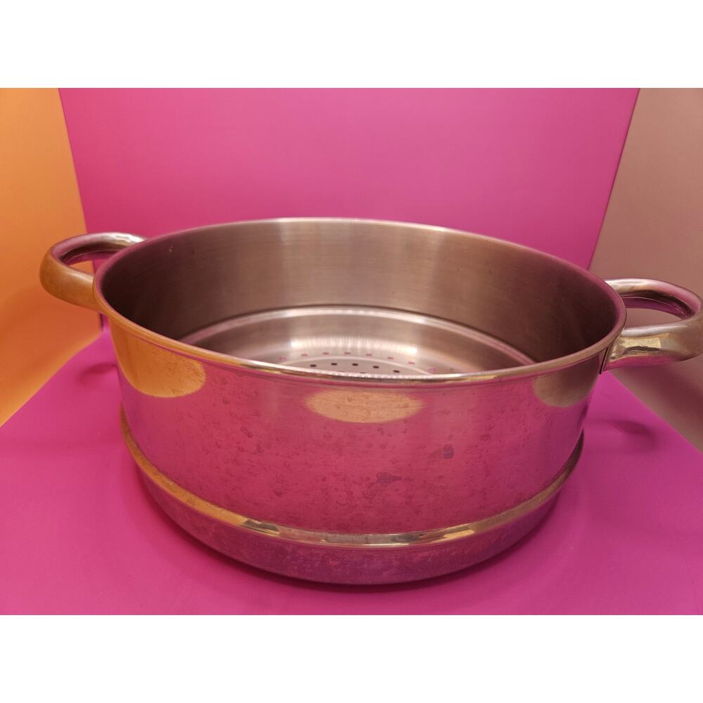 Large stainless steel steamer insert colander Excellent Condition  b60